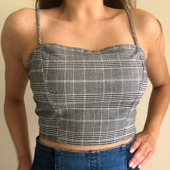 Lottie Moss PacSun collab plaid crop top - Picture 2 of 4